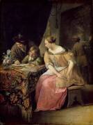Interior with a Painter and his Family (Jan Steen) - Muzeo.com