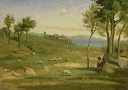 Italian Landscape (Jean-Baptiste Camille Corot) - Muzeo.com