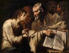 Jésus parmi les docteurs (Maître de l'Annonce aux...) - Muzeo.com
