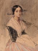 Jeune femme en costume régional (Théodore Chasseriau) - Muzeo.com