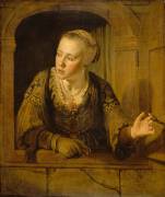 Jeune fille à la fenêtre (Jan Victors) - Muzeo.com