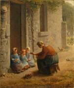 La Becquée, ou Paysanne donnant à manger à ses enfants (Jean-François Millet) - Muzeo.com