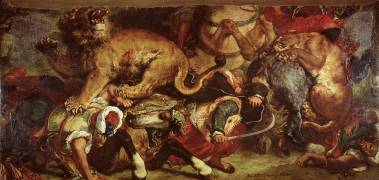 La Chasse aux lions (Eugène Delacroix) - Muzeo.com