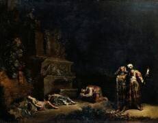 La découverte des corps de Pyrame et de Thisbé (Leonard Bramer) - Muzeo.com