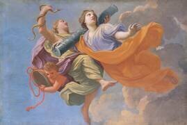 La Force et la Prudence, plafond de la chambre d'Anne d'Autriche au château de Vincennes (Michel Dorigny) - Muzeo.com