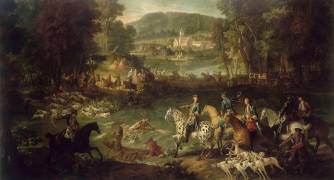 La mort du cerf aux étangs de Saint-Jean-aux-Bois (Jean-Baptiste Oudry) - Muzeo.com