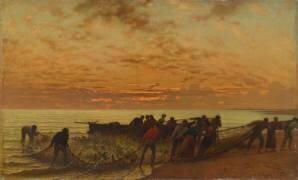 La Pêche au filet ou la pêche des daurades (Léon Belly) - Muzeo.com
