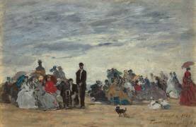 La plage de Trouville (Eugène Boudin) - Muzeo.com