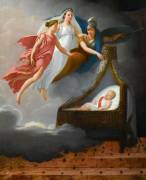 La Vertu, la Sagesse et la Justice entourent le berceau du roi de Rome (Alexandre Rémy) - Muzeo.com