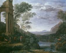 Landscape with Ascanius Shooting the Stag of Sylvia (Claude Gellée) - Muzeo.com