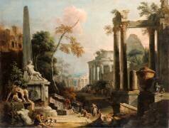 Landscape with Classical Ruins and Figures (Sebastiano Ricci) - Muzeo.com