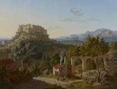 Landscape with the Castle of Massa di Carrara (Leo von Klenze) - Muzeo.com