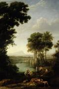 Landscape with the Finding of Moses (Claude Gellée) - Muzeo.com
