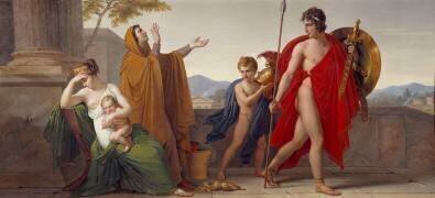 Le Départ du guerrier (Anne-Louis Girodet) - Muzeo.com