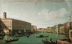 Le Grand Canal, vu du pont du Rialto (Canaletto) - Muzeo.com