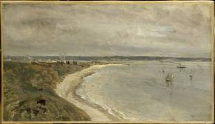 Le Havre. La Mer vue du haut des falaises. (Jean-Baptiste Camille Corot) - Muzeo.com