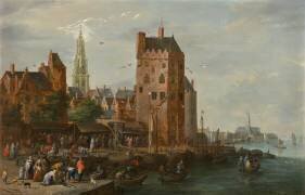 Le marché aux poissons d'Anvers (Nicolas Boudewyns) - Muzeo.com