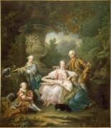 Le Marquis de Sourches et sa famille (François-Hubert Drouais) - Muzeo.com