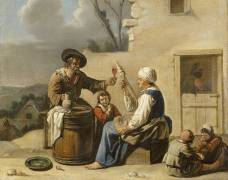Le Repas de l'artisan (Maître aux Béguins) - Muzeo.com