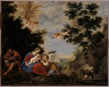 Le Repos pendant la fuite en Egypte (Francesco Albani) - Muzeo.com