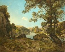 Le Saut-du-Loup, vue prise dans l'Allier (Henri Joseph Harpignies) - Muzeo.com