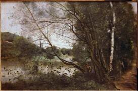 L'étang à l'arbre couché (Jean-Baptiste Camille Corot) - Muzeo.com