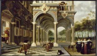 Les Joueurs de quilles (Dirck van Delen) - Muzeo.com