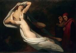 Les Ombres de Francesca da Rimini et de Paolo Malatesta apparaissent à Dante et à Virgile (Ary Scheffer) - Muzeo.com