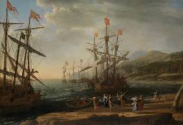 Les troyens mettant le feu à leur flotte (Claude Gellée) - Muzeo.com