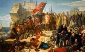 Levée du siège de Malte assiégé par le général Ottoman Mustapha, en septembre 1565 (Charles Philippe Larivière) - Muzeo.com