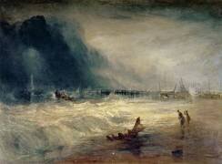 Lifeboat and Manby Apparatus going off to a stranded vessel making signal (Joseph Mallord William Turner) - Muzeo.com