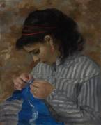 Lise Sewing (Auguste Renoir) - Muzeo.com