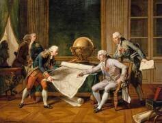Louis XVI donnant ses instructions au capitaine de vaisseau La Pérouse (Nicolas André Monsiau) - Muzeo.com