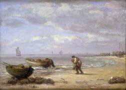 Low Tide near Honfleur (Eugène Boudin) - Muzeo.com