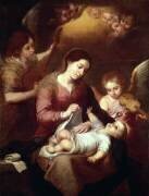 Madonna Wrapping the Christ Child in Swaddling Robes (Bartolomé Esteban Murillo) - Muzeo.com