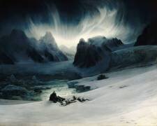 Magdalena Bay. Vue prise de la presqu'île des Tombeaux, au nord du Spitzberg. Effet d'aurore boréale (François-Auguste Biard) - Muzeo.com