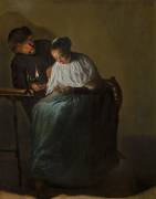 Man Offering Money to a Young Woman (Judith Leyster) - Muzeo.com