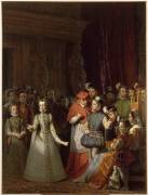 Marie Stuart, âgée de treize ans, déclame dans la salle des Caryatides du Louvre (Gillot Saint-Evre) - Muzeo.com
