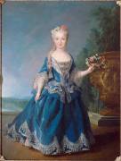 Marie-Anne-Victoire, Infante d'Espagne (1718-1788), présentée devant la pièce d'eau des Suisses (Alexis Simon Belle) - Muzeo.com