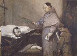 Martin Rithone blessing the body of the Count of Egmont (Louis Gallait) - Muzeo.com