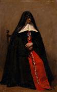 Mère Marie-Héloïse des Dix Vertus, ancelle du monastère de l'Annonciade à Boulogne-sur-Mer (Jean-Baptiste Camille Corot) - Muzeo.com