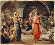 Moorish dancers in Constantine. The Handkerchief Dance. (Théodore Chasseriau) - Muzeo.com