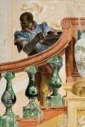 Moorish Servant Holding a Tray, from the Room of Carnival Scenes in the Foresteria (Giandomenico Tiepolo) - Muzeo.com