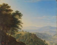 Mountainous landscape near Boppard aan de Rijn (Herman Saftleven) - Muzeo.com