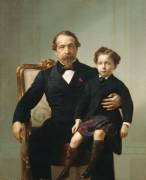 Napoléon III et le prince impérial sur ses genoux. (anonymous) - Muzeo.com