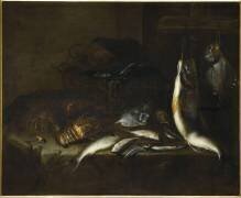 Nature morte aux poissons (Giuseppe Recco) - Muzeo.com