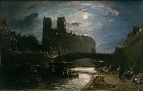 Notre-Dame de Paris au clair de lune (Johan Barthold Jongkind) - Muzeo.com