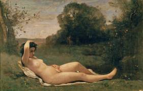 Nymph reclining (Jean-Baptiste Camille Corot) - Muzeo.com
