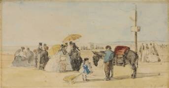 On the Beach (Eugène Boudin) - Muzeo.com