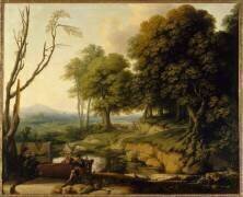 Paysage au joueur de flûte (Laurent de La Hyre) - Muzeo.com
